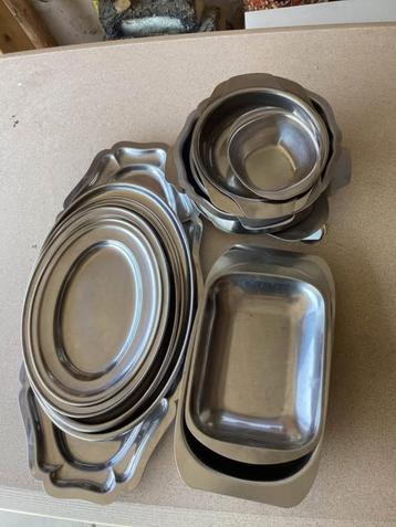 inox schotels en kommen, Enlèvement, Utilisé, Autres matériaux, Balance ou Balances