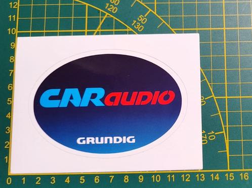 Sticker Car Audio Grundig auto muziekinstallatie, Verzamelen, Stickers, Ophalen of Verzenden