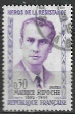 Frankrijk 1960 - Yvert 1250 - Maurice Ripoche (ST), Timbres & Monnaies, Timbres | Europe | France, Affranchi, Envoi
