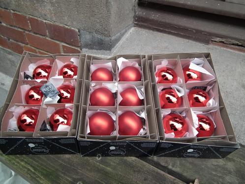 3 dozen (3 x 6 matte en glanzende rode ballen. 6 cm) Decoris, Diversen, Kerst, Zo goed als nieuw, Verzenden