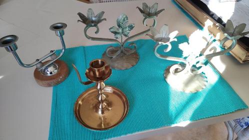 5 kandelaars smeedwerk, Huis en Inrichting, Woonaccessoires | Kandelaars en Kaarsen, Zo goed als nieuw, Kandelaar, 25 tot 50 cm