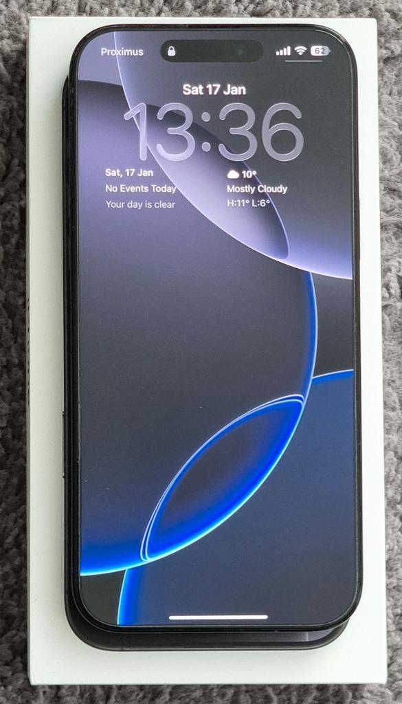 Iphone 16 Pro Max - 256 GB - Black/Zwart, Télécoms, Téléphonie mobile | Apple iPhone, Comme neuf, 256 GB, Sans abonnement, Sans simlock