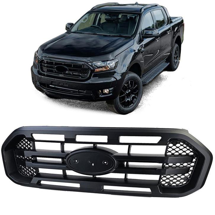 Radiator Grill Zwart Dubbel Spijl Voor Ford Ranger T8, Auto diversen, Tuning en Styling, Verzenden
