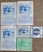 6 oude puntenzegels voor Familia prenten, Verzamelen, Ophalen of Verzenden, Gebruikt, Overige onderwerpen, Prent