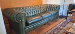 Antieke Donker groene chesterfield zetel, Antiek en Kunst, Ophalen