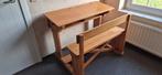 Antieke eiken schoolbank, Huis en Inrichting, Ophalen, Zo goed als nieuw, Bureau