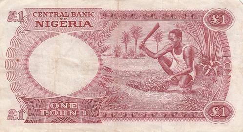 1 pond Nigeria 1965, Postzegels en Munten, Bankbiljetten | Afrika, Los biljet, Nigeria, Ophalen of Verzenden