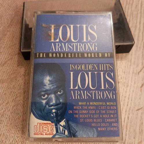 K7 Louis Armstrong 18 Gouden HITS, Cd's en Dvd's, Cassettebandjes, Zo goed als nieuw, Ophalen of Verzenden