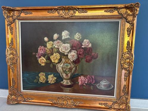 Schilderij stilleven bloemen van "L. Thysebaert", Antiek en Kunst, Kunst | Schilderijen | Klassiek, Ophalen