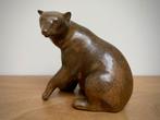 Art Deco 1940 Bronzen Zittende Beer in de stijl van POMPON, Ophalen of Verzenden, Brons