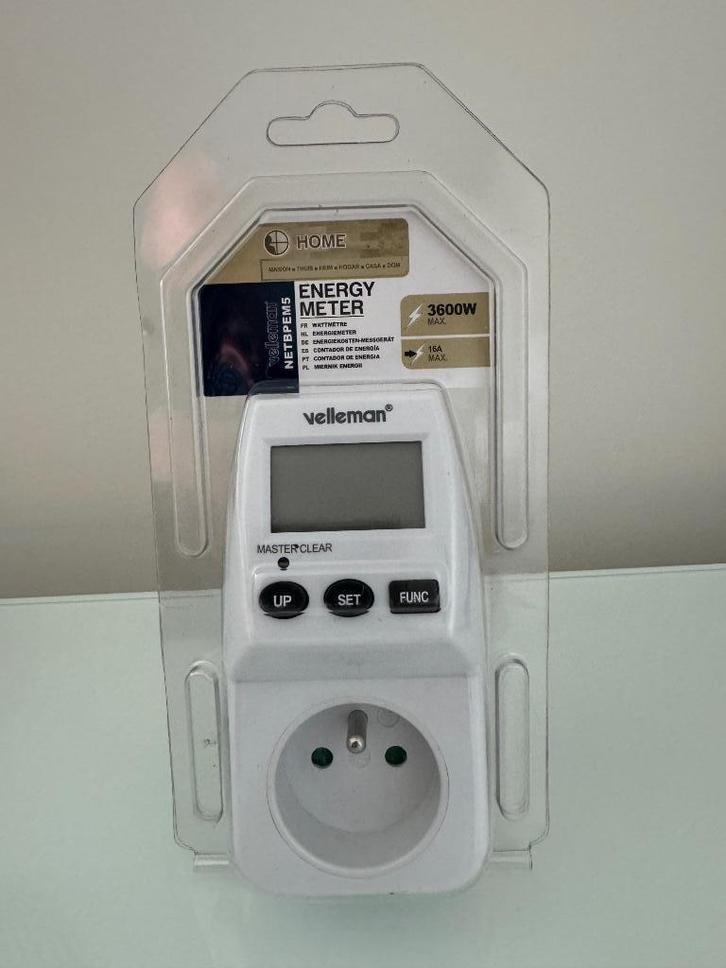 ENERGIEMETER 230V / 16A, Velleman NETBPEM5, nieuw, Doe-het-zelf en Bouw, Meetapparatuur, Nieuw, Elektriciteit, Ophalen of Verzenden