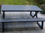Tuintafel / bank van merk Juntoo, Tuin en Terras, Tuintafels, Ophalen, Aluminium, Zo goed als nieuw, Rechthoekig