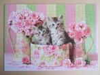 puzzel educa katjes en rozen 500, Hobby en Vrije tijd, Ophalen of Verzenden, 500 t/m 1500 stukjes, Zo goed als nieuw, Legpuzzel