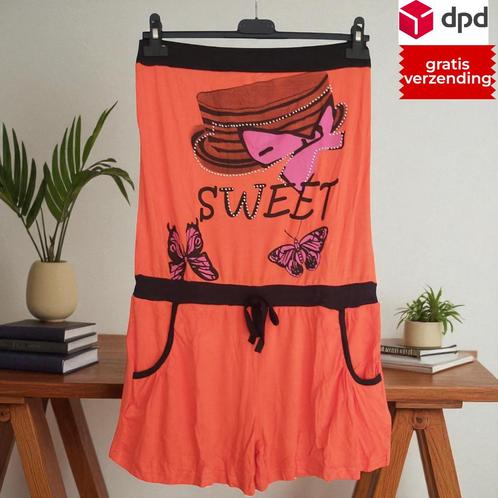 Playsuit offshoulder oranje XL, Kleding | Dames, Jumpsuits, Nieuw, Maat 46/48 (XL) of groter, Oranje, Verzenden
