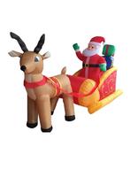 Opblaasbare Kerstman met slee, Ophalen, Zo goed als nieuw