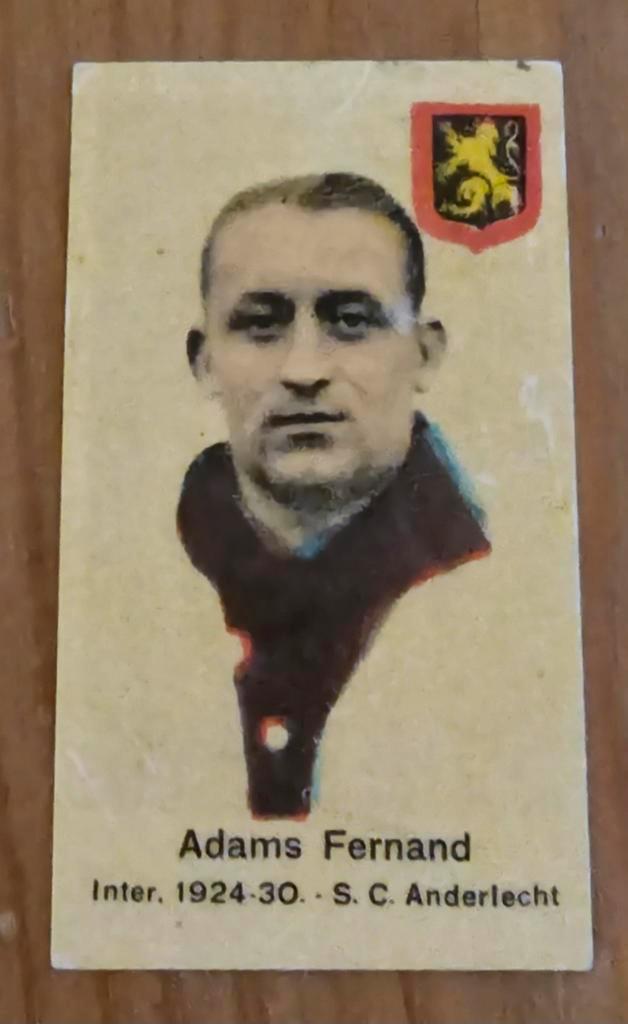1930s (pre panini) Fernand Adams SC Anderlecht!, Hobby en Vrije tijd, Stickers en Plaatjes, Gebruikt, Plaatje, Ophalen of Verzenden