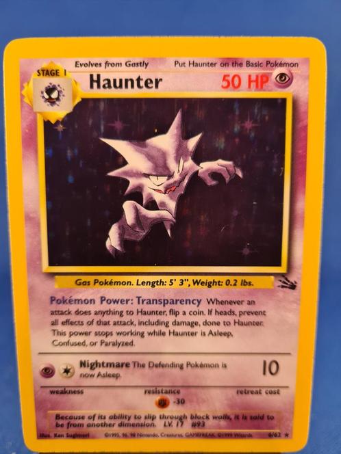 Haunter 6/62 - Fossil, Hobby en Vrije tijd, Verzamelkaartspellen | Pokémon, Gebruikt, Verzenden