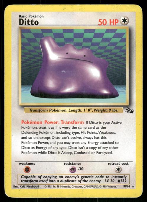 Ditto 18/62 - Fossil (Good), Hobby en Vrije tijd, Verzamelkaartspellen | Pokémon, Gebruikt, Verzenden