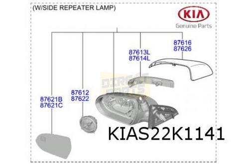 Kia e-Niro / Niro zijknipperlicht Links (in spiegel) Origine, Auto-onderdelen, Verlichting, Kia, Nieuw, Verzenden
