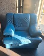 BLAUWE LEDEREN FAUTEUILS, Ophalen, Leer
