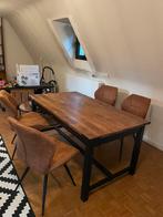 Tafel met 4 stoelen, Huis en Inrichting, Tafels | Eettafels, Ophalen, 50 tot 100 cm, Zo goed als nieuw, 150 tot 200 cm