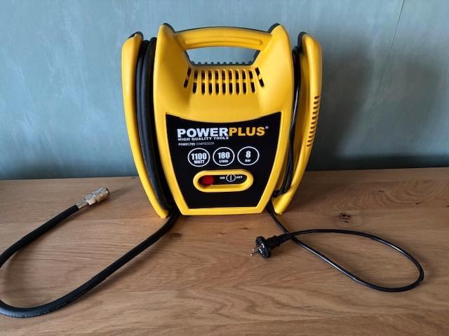 Powerplus POWX1705 compressor 1100W olievrij, Doe-het-zelf en Bouw, Compressors, Nieuw, 6 tot 10 bar, Minder dan 200 liter/min