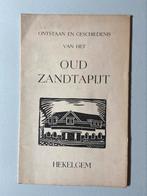 Ontstaan en geschiedenis oud zandtapijt Hekelgem Affligem, Ophalen of Verzenden, Zo goed als nieuw