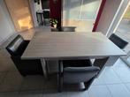 Eetkamertafel 1m80 op 95cm, 76cm hoogte met 4 stoelen, Enlèvement