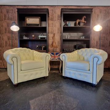 Chesterfield Melbourne set - Crème white beschikbaar voor biedingen