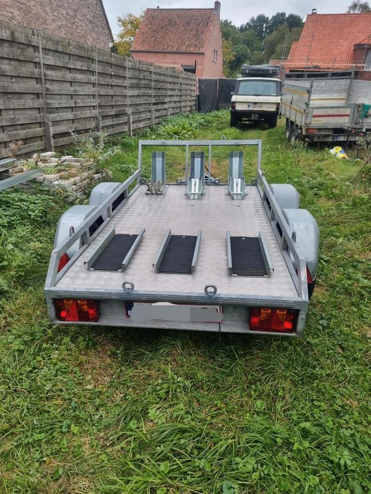 Motor aanhangwagen dubbelasser 750kg, Auto diversen, Aanhangers en Bagagewagens, Gebruikt, Ophalen