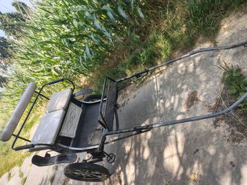 Mooie geremde 2 wiel koets + lederen ideal tuig maat COB. beschikbaar voor biedingen