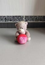 Knuffel - Beer - NickyToy - Grijs - Hartjes - Rood - €2, Kinderen en Baby's, Ophalen, Zo goed als nieuw, Beer