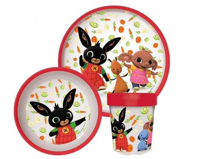 3 Delig Bing Konijn Kinderservies - Magnetron, Kinderen en Baby's, Kraamcadeaus en Geboorteborden, Nieuw, Kraamcadeau, Ophalen of Verzenden