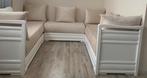 Marokkaans salon – beige hoekbank / salonzetel, Huis en Inrichting, Ophalen, Gebruikt, Hout, Marokkaans