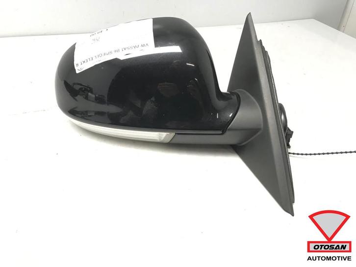 VW Passat B6 Buitenspiegel Spiegel Elekt. Rechts Zwart Metal, Auto-onderdelen, Spiegels, Volkswagen, Gebruikt