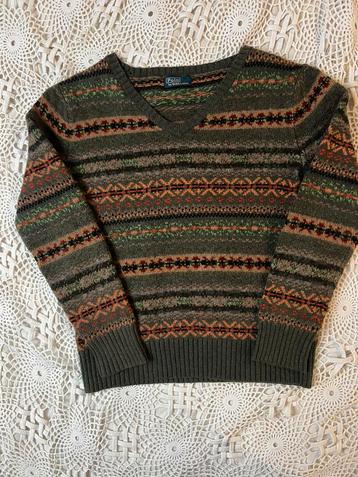 Ralph Lauren Fair Isle Vintage trui Knit – Wol – Maat S beschikbaar voor biedingen