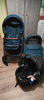 Donker blauwe combi kinderwagen!, Kinderen en Baby's, Kinderwagens en Combinaties, Ophalen, Zo goed als nieuw, Kinderwagen, Maxi-Cosi