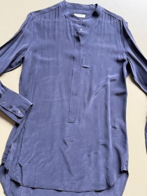 ZGAN donkerblauwe matzijden jurk Equipment mt M, Kleding | Dames, Jurken, Zo goed als nieuw, Maat 38/40 (M), Blauw, Boven de knie