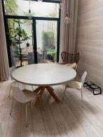 Ronde eettafel, Ophalen, Modern  tijdloos ., 150 tot 200 cm, Zo goed als nieuw