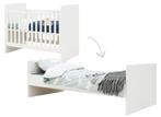 Wit houten peuterbed om te bouwen tot junior bed, Ophalen, Zo goed als nieuw, Matras