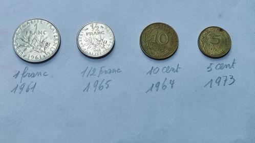 4 Franse munten uit de jaren 60, Postzegels en Munten, Munten | Europa | Niet-Euromunten, Setje, België, Ophalen of Verzenden