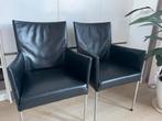 Bert Plantagie Arc design zwart lederen stoelen 2 stuks, Huis en Inrichting, Ophalen, Zo goed als nieuw