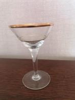 Martini glaasjes met gouden randje - 12 stuks - Vintage, Enlèvement ou Envoi