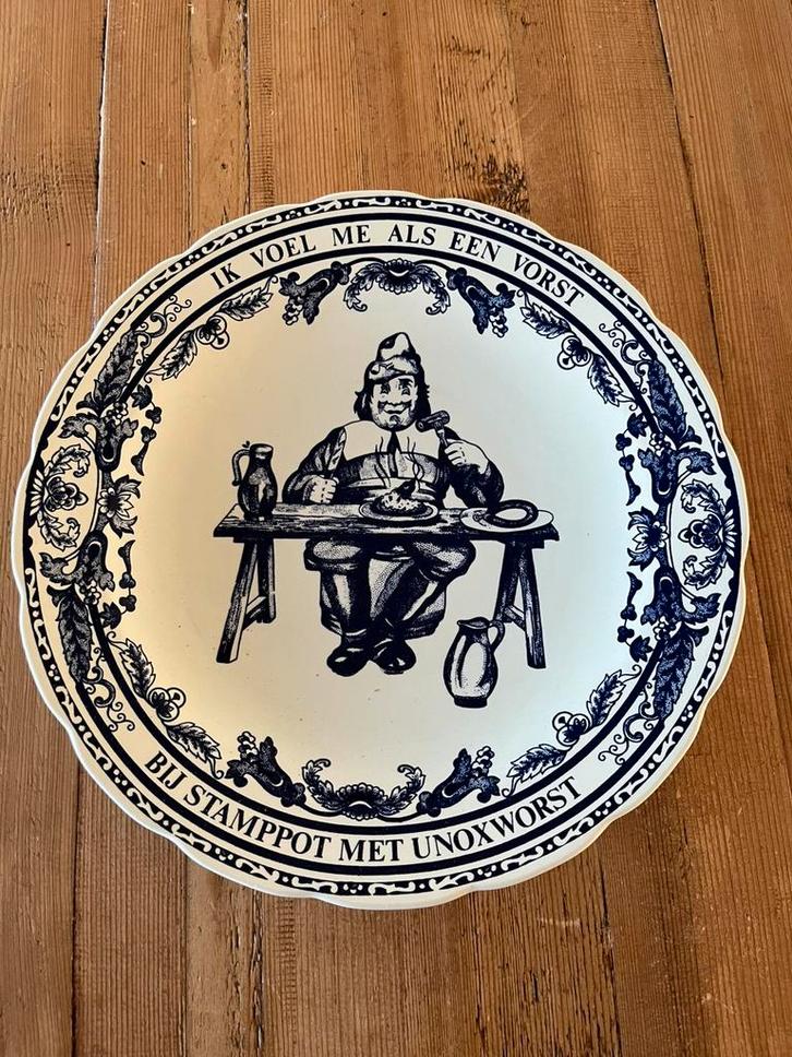 Prachtig Unox bord Boch Belgium!!, Verzamelen, Merken en Reclamevoorwerpen, Zo goed als nieuw, Ophalen