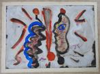 FRED BERVOETS / COMPOSITIE / ZW-W ETS + GOAUCHE / 78x107cm, Antiek en Kunst, Kunst | Litho's en Zeefdrukken, Ophalen