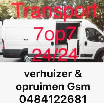 Chauffeur met Bestelwagen  VERHUIZINGEN & OPRIMMING beschikbaar voor biedingen