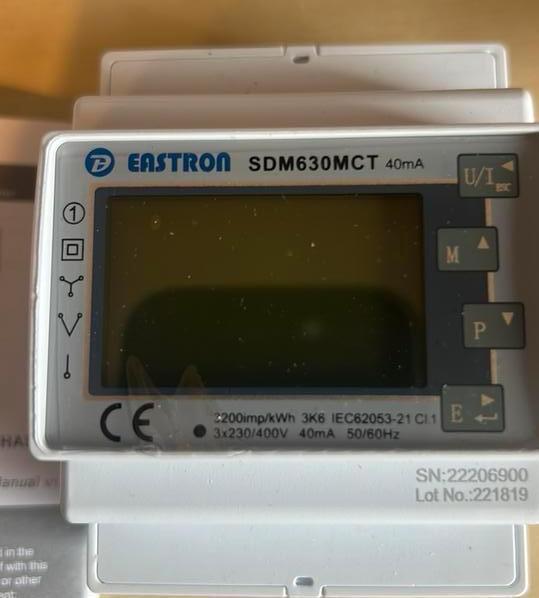 driefasige energiemeter nieuw, Doe-het-zelf en Bouw, Meetapparatuur, Zo goed als nieuw, Ophalen of Verzenden