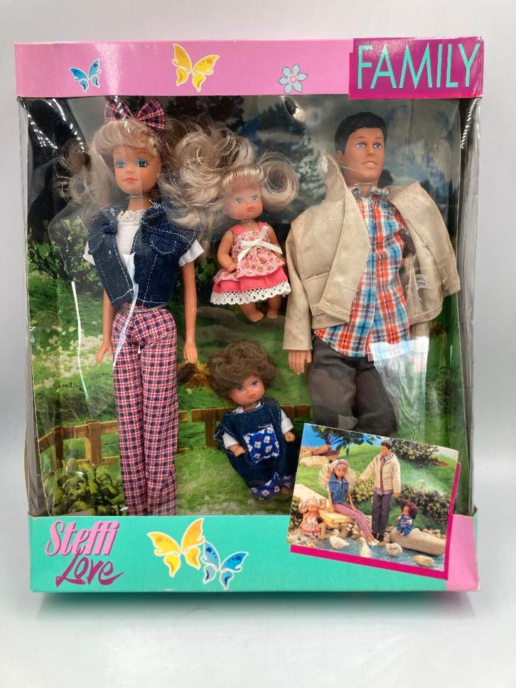 Steffi Love Family poppenset – Simba – compleet in doos, Kinderen en Baby's, Speelgoed | Poppen, Gebruikt, Overige typen, Ophalen of Verzenden