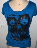 Blauwe t-shirt met open rug, Kleding | Dames, T-shirts, Verzenden