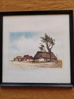 Aquarel ets Dirk Baksteen " De oude boom", Antiek en Kunst, Ophalen of Verzenden